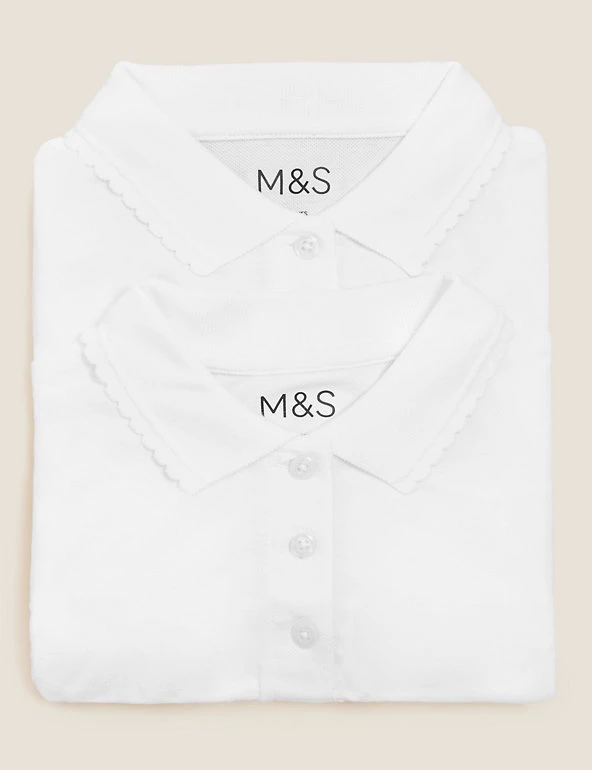 M&S Collection Polo-shirts 2pk Girls' Slim Fit School Polo Shirts (2-16 Yrs) 7 M&S Collection Polo-shirts 2pk Girls' Slim Fit School Polo Shirts (2-16 Yrs) - Image 5