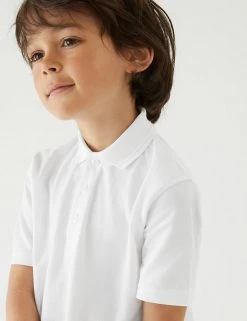 M&S Collection Polo-shirts 2 Pack Unisex Skin Kind™ School Polo Shirts (2-16 Yrs) 12 M&S Collection Polo-shirts 2 Pack Unisex Skin Kind™ School Polo Shirts (2-16 Yrs) -School Uniform Sales Store SD 04 T76 2066S Z0 X EC 3