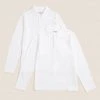 M&S Collection School 2pk Unisex Pure Cotton Polo Shirts (2-18 Yrs) -School Uniform Sales Store SD 04 T76 2074 Z0 X EC 0