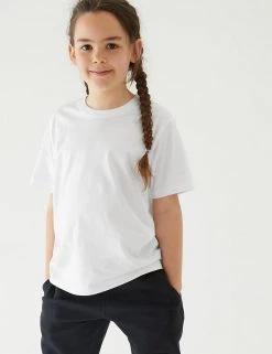 M&S Collection 2pk Unisex Pure Cotton School T-Shirts (2-16 Yrs) 11 M&S Collection 2pk Unisex Pure Cotton School T-Shirts (2-16 Yrs) -School Uniform Sales Store SD 04 T76 2206 Z0 X EC 2