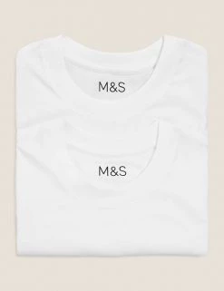 M&S Collection 2pk Unisex Pure Cotton School T-Shirts (2-16 Yrs) 13 M&S Collection 2pk Unisex Pure Cotton School T-Shirts (2-16 Yrs) -School Uniform Sales Store SD 04 T76 2206 Z0 X EC 7