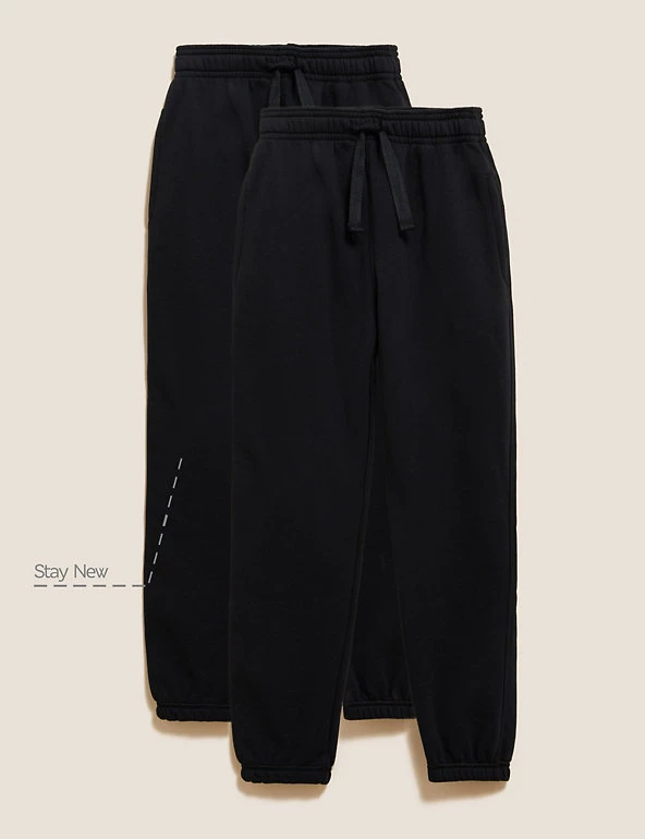 M&S Collection Trousers 2pk Unisex Regular Fit School Joggers (2-16 Yrs) 10 M&S Collection Trousers 2pk Unisex Regular Fit School Joggers (2-16 Yrs) - Image 8