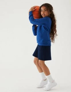 M&S Collection Shorts Girls' Cotton With Stretch Sports School Skorts (2-16 Yrs)