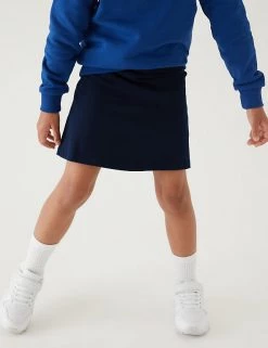 M&S Collection Shorts Girls' Cotton With Stretch Sports School Skorts (2-16 Yrs) -School Uniform Sales Store SD 04 T76 2542 F0 X EC 2