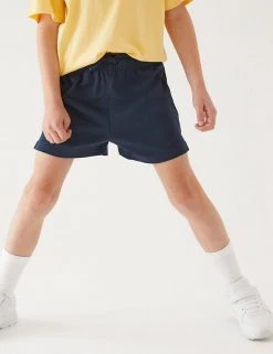M&S Collection 2pk Unisex Pure Cotton School Shorts (2-16 Yrs) -School Uniform Sales Store SD 04 T76 3234 F0 X EC 3