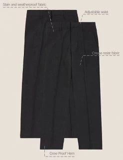 M&S Collection 2pk Boys' Regular Leg School Trousers (2-18 Yrs) -School Uniform Sales Store SD 04 T76 3632 VP X EC 90