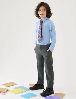 M&S Collection 2pk Boys' Slim Leg Plus Fit School Trousers (2-18 Yrs) -School Uniform Sales Store SD 04 T76 3643P T0 X EC 0