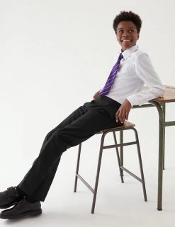 M&S Collection 2pk Boys' Slim Leg Plus Fit School Trousers (2-18 Yrs)