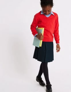 M&S Collection Jumpers 2pk Unisex Pure Cotton School Jumper (3-18 Yrs) -School Uniform Sales Store SD 04 T76 3919 B0 X EC 7
