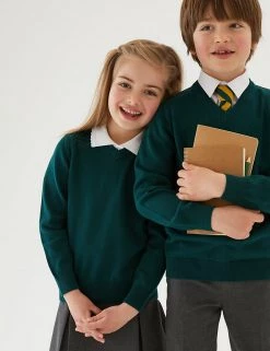 M&S Collection Jumpers 2pk Unisex Pure Cotton School Jumper (3-18 Yrs) -School Uniform Sales Store SD 04 T76 3919 J0 X EC 0