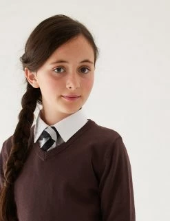 M&S Collection Jumpers 2pk Unisex Pure Cotton School Jumper (3-18 Yrs) -School Uniform Sales Store SD 04 T76 3919 N0 X EC 1