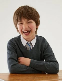 M&S Collection Jumpers 2pk Unisex Pure Cotton School Jumper (3-18 Yrs) -School Uniform Sales Store SD 04 T76 3919 T0 X EC 2