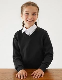 M&S Collection Jumpers 2pk Unisex Pure Cotton School Jumper (3-18 Yrs) -School Uniform Sales Store SD 04 T76 3919 Y0 X EC 1
