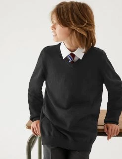 M&S Collection Jumpers 2pk Unisex Pure Cotton School Jumper (3-18 Yrs) -School Uniform Sales Store SD 04 T76 3919 Y0 X EC 2