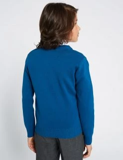 M&S Collection Jumpers Unisex Cotton Rich School Jumper (3-16 Yrs) -School Uniform Sales Store SD 04 T76 3920 E0 X EC 4