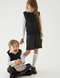 M&S Collection Jumpers Unisex Pure Cotton School Tank Top (2-18 Yrs) -School Uniform Sales Store SD 04 T76 3922 Y0 X EC 0