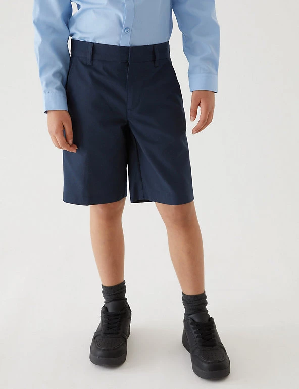 M&S Collection School 2pk Boys' Regular Leg Shorts (2-14 Yrs) 23 M&S Collection School 2pk Boys' Regular Leg Shorts (2-14 Yrs) - Image 21