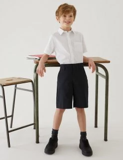 M&S Collection School 2pk Boys' Regular Leg Shorts (2-14 Yrs) 32 M&S Collection School 2pk Boys' Regular Leg Shorts (2-14 Yrs) -School Uniform Sales Store SD 04 T76 4918 PK X EC 0