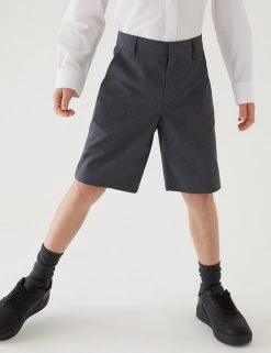 M&S Collection School 2pk Boys' Regular Leg Shorts (2-14 Yrs) 28 M&S Collection School 2pk Boys' Regular Leg Shorts (2-14 Yrs) -School Uniform Sales Store SD 04 T76 4918 T0 X EC 1