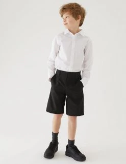 M&S Collection School 2pk Boys' Regular Leg Shorts (2-14 Yrs) 38 M&S Collection School 2pk Boys' Regular Leg Shorts (2-14 Yrs) -School Uniform Sales Store SD 04 T76 4918 Y0 X EC 0