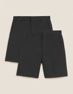 M&S Collection School 2pk Boys' Regular Leg Shorts (2-14 Yrs) 39 M&S Collection School 2pk Boys' Regular Leg Shorts (2-14 Yrs) -School Uniform Sales Store SD 04 T76 4918 Y0 X EC 90