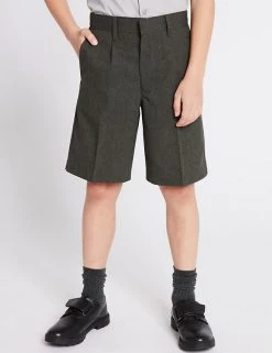 M&S Collection Boys' Regular Leg Pleat Front School Shorts (2-14 Yrs) 10 M&S Collection Boys' Regular Leg Pleat Front School Shorts (2-14 Yrs) -School Uniform Sales Store SD 04 T76 4935 T0 X EC 1