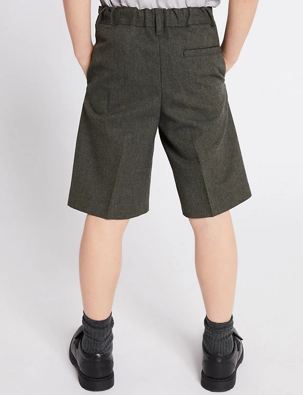 M&S Collection Boys' Regular Leg Pleat Front School Shorts (2-14 Yrs) 6 M&S Collection Boys' Regular Leg Pleat Front School Shorts (2-14 Yrs) - Image 4