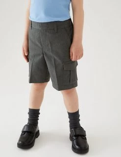 2pk Boys' Plus Fit Cargo School Shorts (4-14 Yrs) 10 2pk Boys' Plus Fit Cargo School Shorts (4-14 Yrs) -School Uniform Sales Store SD 04 T76 4953P T0 X EC 1