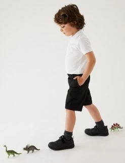 M&S Collection 2pk Boys' Regular Leg Cargo School Shorts (2-14 Yrs) -School Uniform Sales Store SD 04 T76 4953 Y0 X EC 0