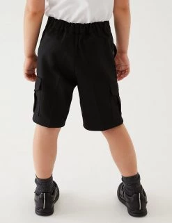 M&S Collection 2pk Boys' Regular Leg Cargo School Shorts (2-14 Yrs) -School Uniform Sales Store SD 04 T76 4953 Y0 X EC 2