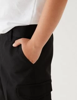 M&S Collection 2pk Boys' Regular Leg Cargo School Shorts (2-14 Yrs) -School Uniform Sales Store SD 04 T76 4953 Y0 X EC 4