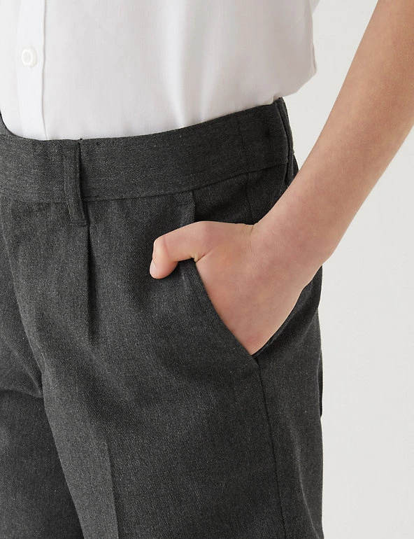 M&S Collection School 2pk Boys' Regular Leg Shorts (2-14 Yrs) 8 M&S Collection School 2pk Boys' Regular Leg Shorts (2-14 Yrs) - Image 6