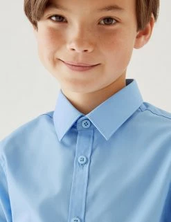 M&S Collection 3pk Boys' Slim Fit Easy Iron School Shirts (2-16 Yrs) -School Uniform Sales Store SD 04 T76 5718 E0 X EC 1