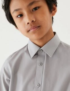 M&S Collection 3pk Boys' Easy Iron School Shirts (2-16 Yrs) -School Uniform Sales Store SD 04 T76 5719 T0 X EC 1