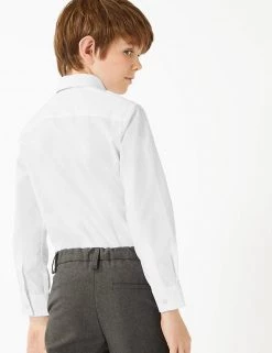 M&S Collection 3pk Boys' Easy Iron School Shirts (2-16 Yrs) -School Uniform Sales Store SD 04 T76 5719 Z0 X EC 1