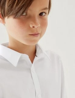 M&S Collection Boys' 2pk Slim Fit Stretch School Shirts (2-16 Yrs) -School Uniform Sales Store SD 04 T76 5753 Z0 X EC 1
