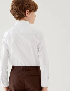 M&S Collection Boys' 2pk Skinny Fit Stretch School Shirts (2-16 Yrs) 11 M&S Collection Boys' 2pk Skinny Fit Stretch School Shirts (2-16 Yrs) -School Uniform Sales Store SD 04 T76 5754 Z0 X EC 2