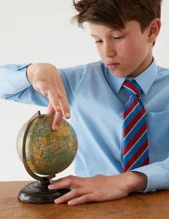 M&S Collection 2pk Boys' Non-Iron School Shirts (2-18 Yrs) -School Uniform Sales Store SD 04 T76 5768 E0 X EC 0