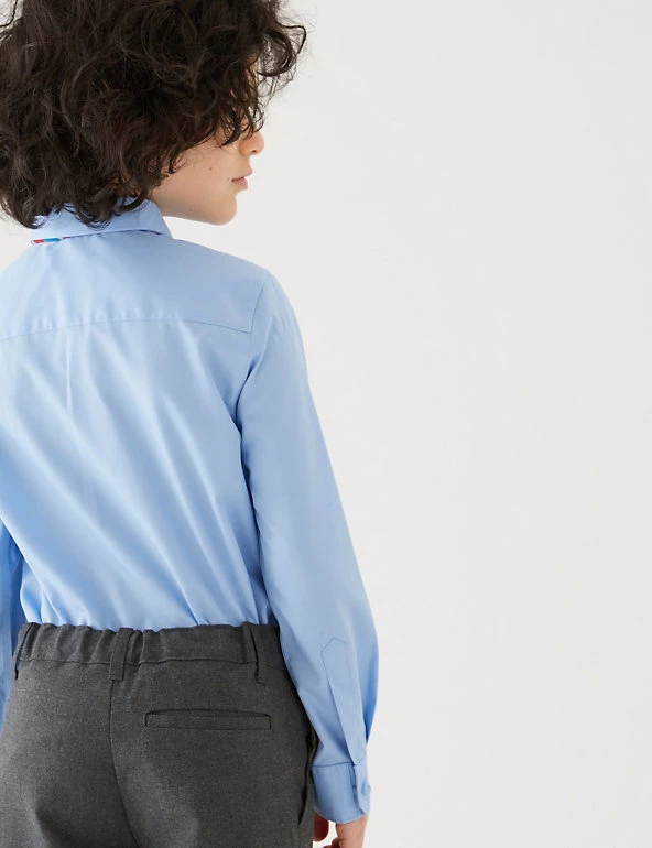 M&S Collection 2pk Boys' Slim Fit Non-Iron School Shirts (2-18 Yrs) 11 M&S Collection 2pk Boys' Slim Fit Non-Iron School Shirts (2-18 Yrs) - Image 9