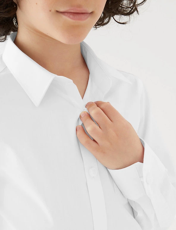 M&S Collection 2pk Boys' Slim Fit Non-Iron School Shirts (2-18 Yrs) 5 M&S Collection 2pk Boys' Slim Fit Non-Iron School Shirts (2-18 Yrs) - Image 3