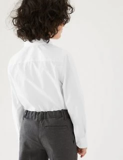 M&S Collection 2pk Boys' Slim Fit Non-Iron School Shirts (2-18 Yrs) 17 M&S Collection 2pk Boys' Slim Fit Non-Iron School Shirts (2-18 Yrs) -School Uniform Sales Store SD 04 T76 5769 Z0 X EC 2