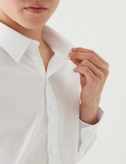 M&S Collection 3pk Boys' Easy Dressing Easy Iron School Shirts (3-18 Yrs) -School Uniform Sales Store SD 04 T76 5776 Z0 X EC 1