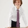 M&S Collection 2pk Boys' Cotton Regular Fit School Shirts (2-18 Yrs) -School Uniform Sales Store SD 04 T76 5777S Z0 X EC 0