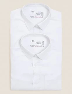 M&S Collection 2pk Boys' Cotton Regular Fit School Shirts (2-18 Yrs) 14 M&S Collection 2pk Boys' Cotton Regular Fit School Shirts (2-18 Yrs) -School Uniform Sales Store SD 04 T76 5777S Z0 X EC 7