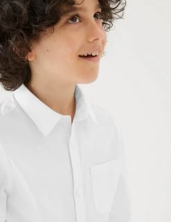 M&S Collection 2pk Boys' Cotton Slim Fit School Shirts (2-18 Yrs) -School Uniform Sales Store SD 04 T76 5778S Z0 X EC 1