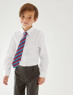 M&S Collection Boys' 5pk Regular Fit Easy To Iron School Shirts (2-18 Yrs)