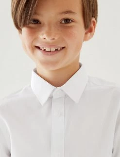 M&S Collection Boys' 5pk Regular Fit Easy To Iron School Shirts (2-18 Yrs) -School Uniform Sales Store SD 04 T76 5779 Z0 X EC 1