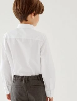 M&S Collection Boys' 5pk Regular Fit Easy To Iron School Shirts (2-18 Yrs) -School Uniform Sales Store SD 04 T76 5779 Z0 X EC 2