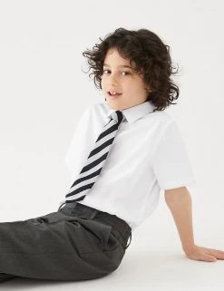 M&S Collection 3pk Boys' Plus Fit Easy Iron School Shirts (4-18 Yrs)
