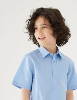 M&S Collection 3pk Boys' Easy Iron School Shirts (2-16 Yrs) 17 M&S Collection 3pk Boys' Easy Iron School Shirts (2-16 Yrs) -School Uniform Sales Store SD 04 T76 5812 E0 X EC 0